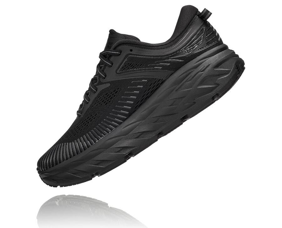 Hoka One One Running Shoes Womens Black - Bondi 7 - 25178EYZV